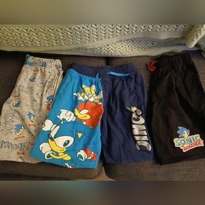 3 Pairs Of Boys Sonic Shorts Size 10/12
